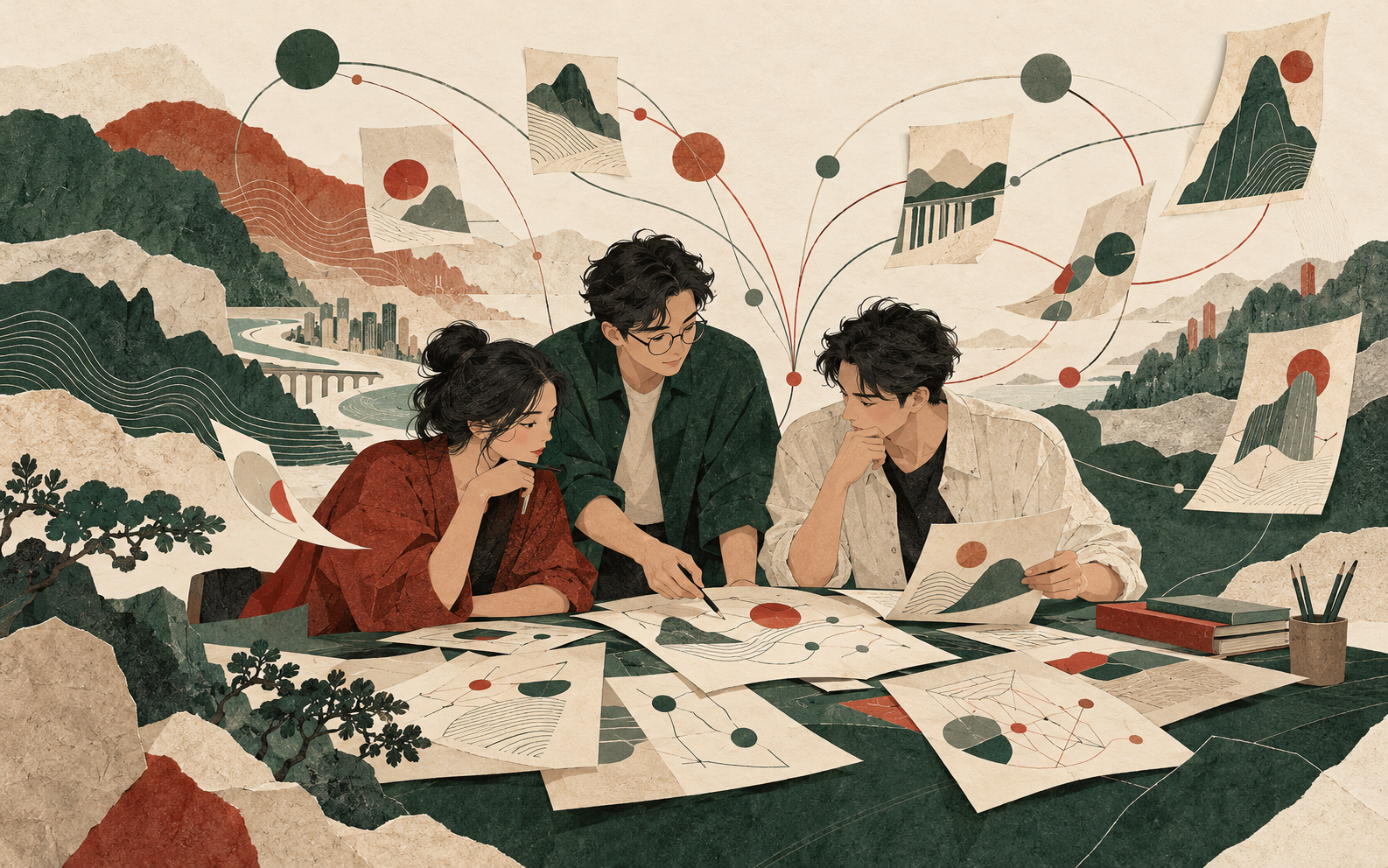 AI 创业孵化概念图